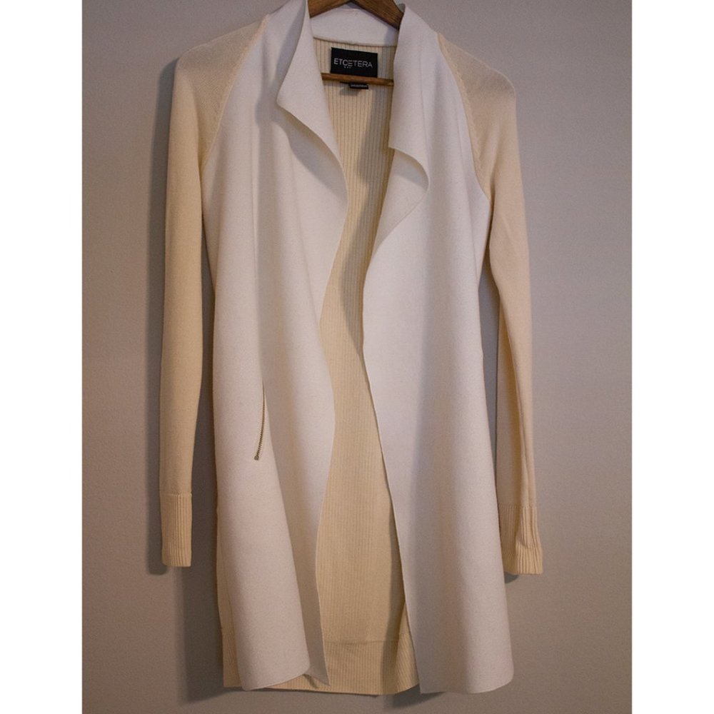 ETCETERA Wool With Sweater Knit Back Coat